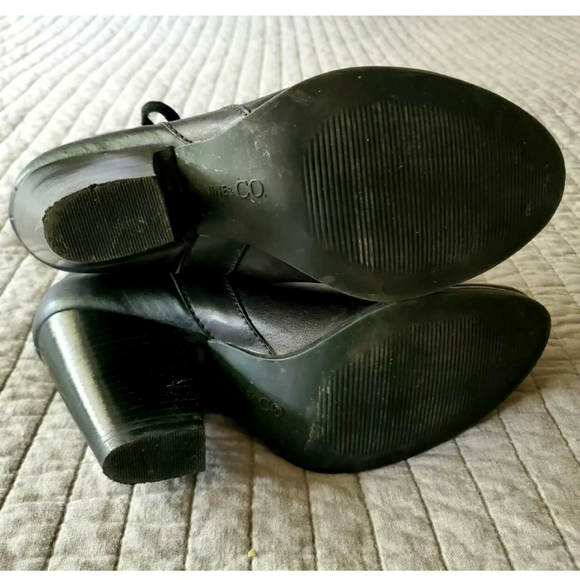 Nine & Co. Marissa Black Leather Booties - Picture 7 of 9